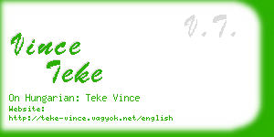 vince teke business card